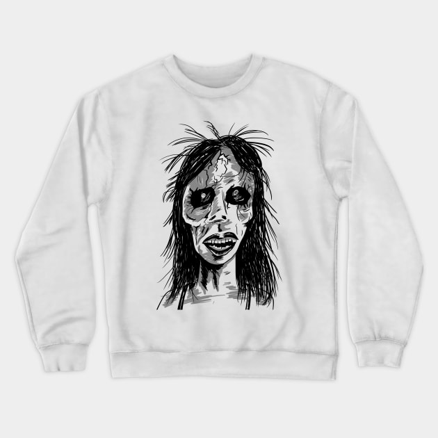 Zombie Woman Crewneck Sweatshirt by Black Snow Comics